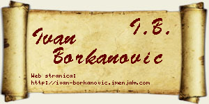 Ivan Borkanović vizit kartica